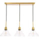 Clive 3 Light 35 inch Brass Pendant Ceiling Light