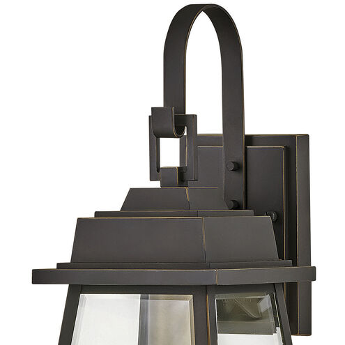 Bainbridge LED 19 inch Oil Rubbed Bronze with Heritage Brass Outdoor Wall Mount Lantern