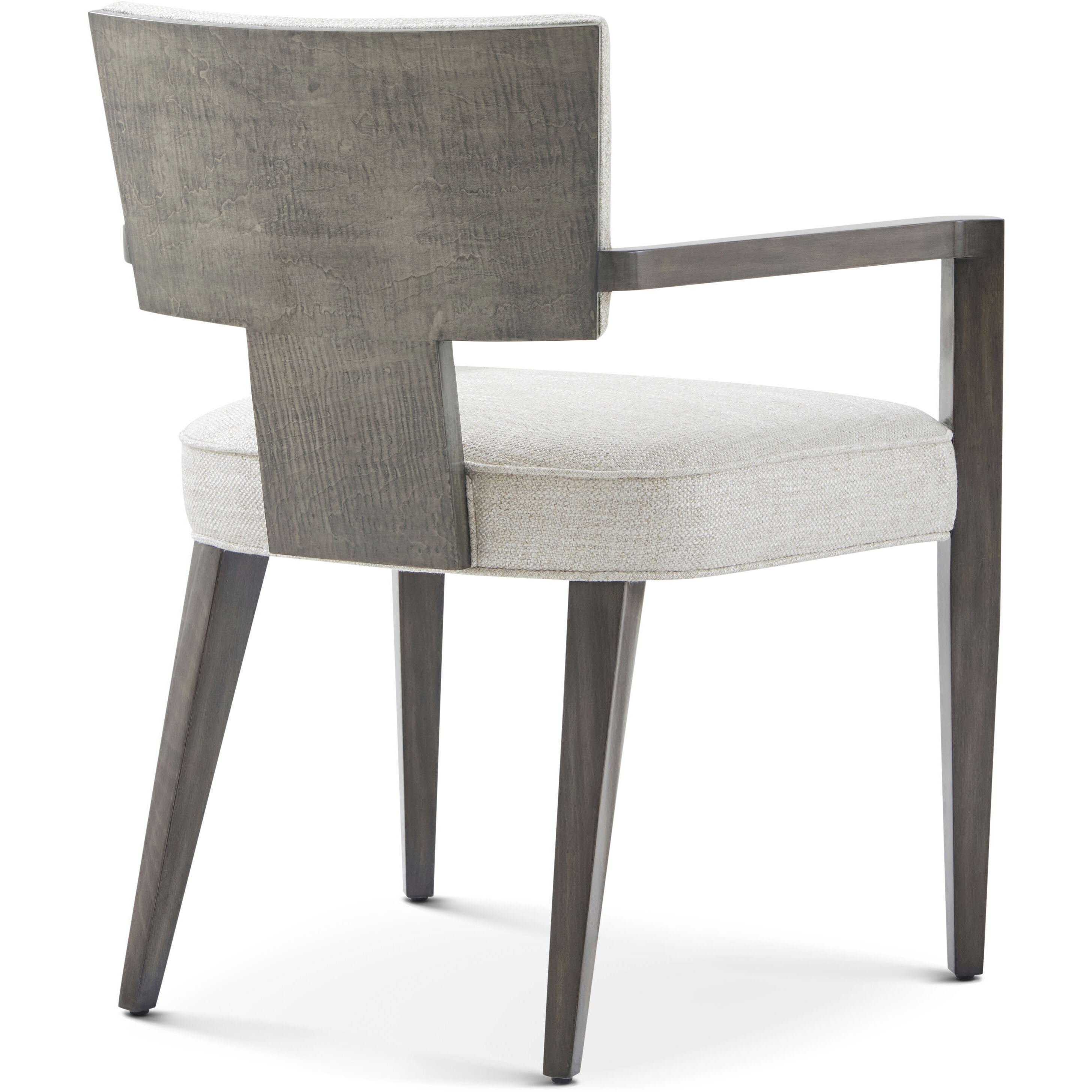 Hudson Pebble Grey Dining Armchair, Wooden, Upholstered