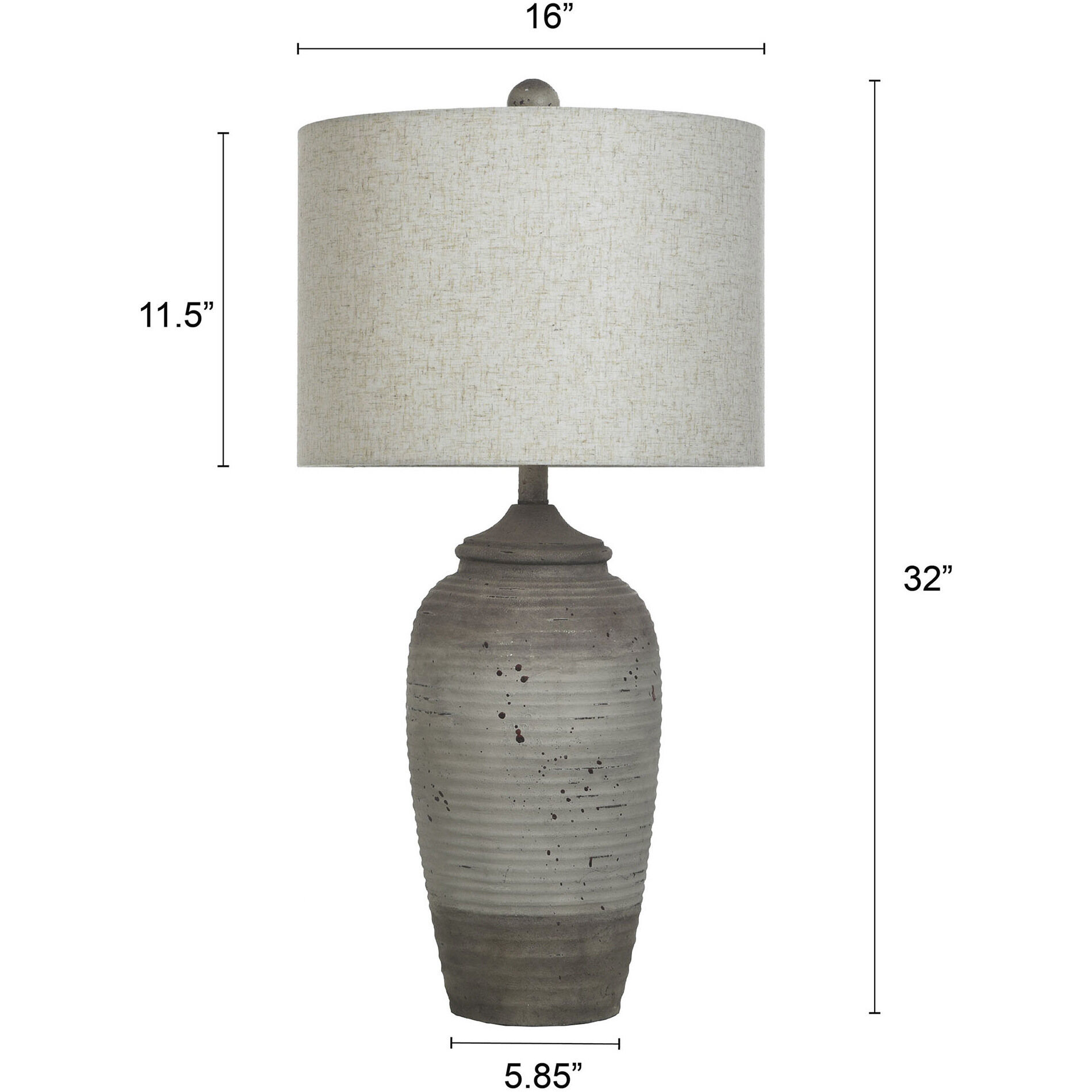 Charlotte 32 inch 150.00 watt Taupe Table Lamp Portable Light