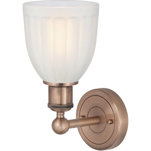 Brookfield 1 Light 5.75 inch Antique Copper and White Sconce Wall Light