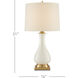 Lynton 31 inch 150 watt Cream Crackle and Brass Table Lamp Portable Light