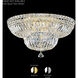 Petit Crystal Deluxe 9 Light Polished Silver Flush Mount Ceiling Light in Optic