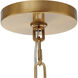 Welkin 6 Light 30 inch Warm Brass and Clear Chandelier Ceiling Light
