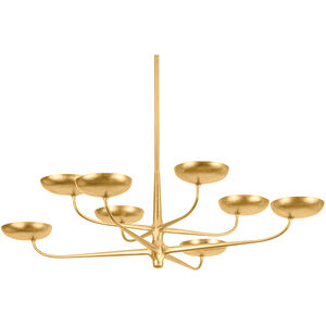 Taormina 8 Light 45 inch Vintage Gold Leaf Chandelier Ceiling Light