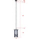 Shana 3 Light 11 inch Black Outdoor Pendant Light