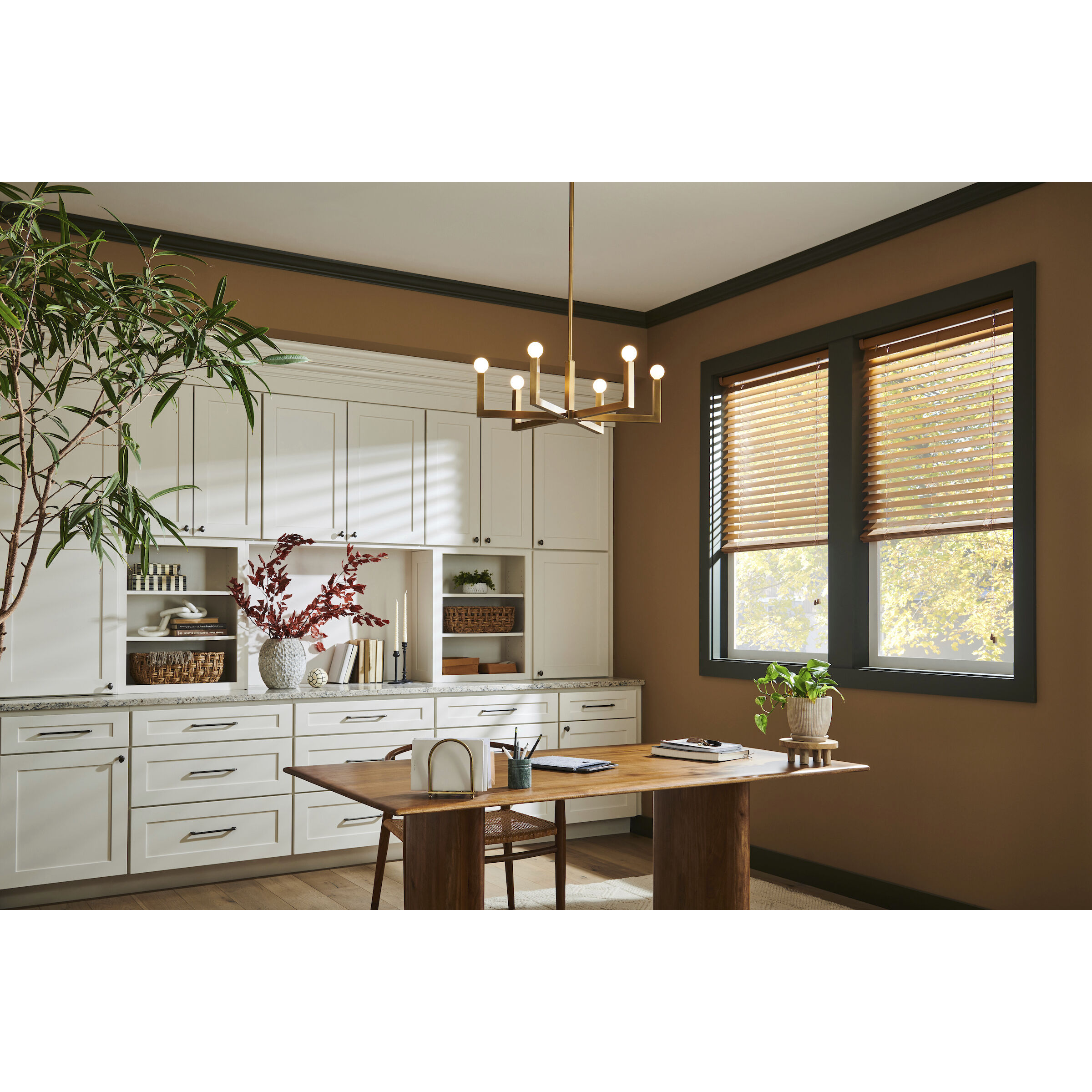 Ezra 6 Light 27 inch Heritage Brass Indoor Chandelier Ceiling Light