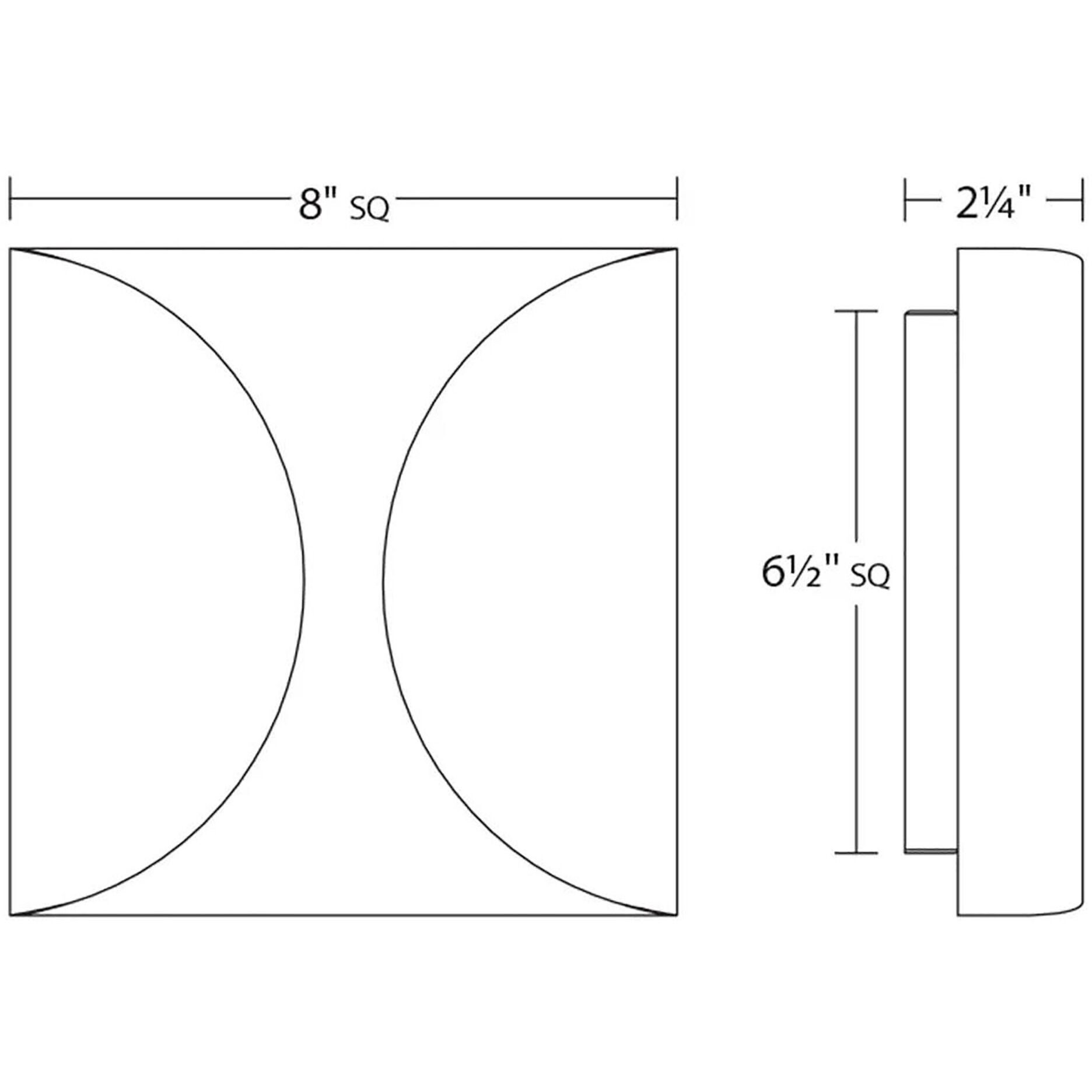 Folds LED 8 inch Textured Gray Indoor-Outdoor Sconce, Inside-Out