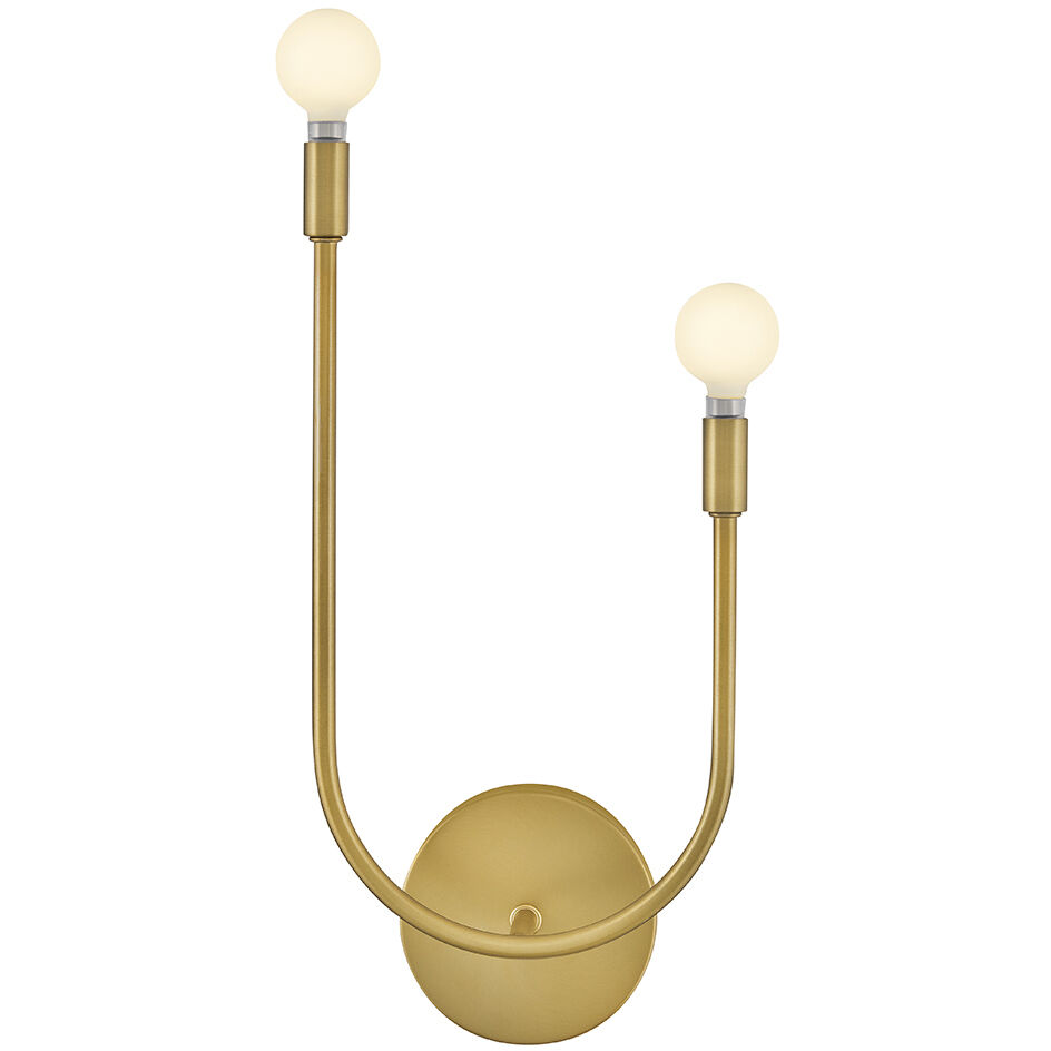 Cora Sconce Wall Light in Lacquered Brass