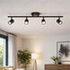 Pipe 4 Light 120 Black Track Lighting Ceiling Light, WAC Limited