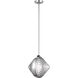 Waterford Copper Coast LED 15 inch Polished Nickel Olive Cut Pendant Ceiling Light
