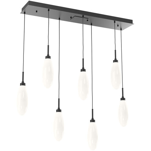 Fiori LED Matte Black Linear Multi-Pendant Ceiling Light, Multi-Port