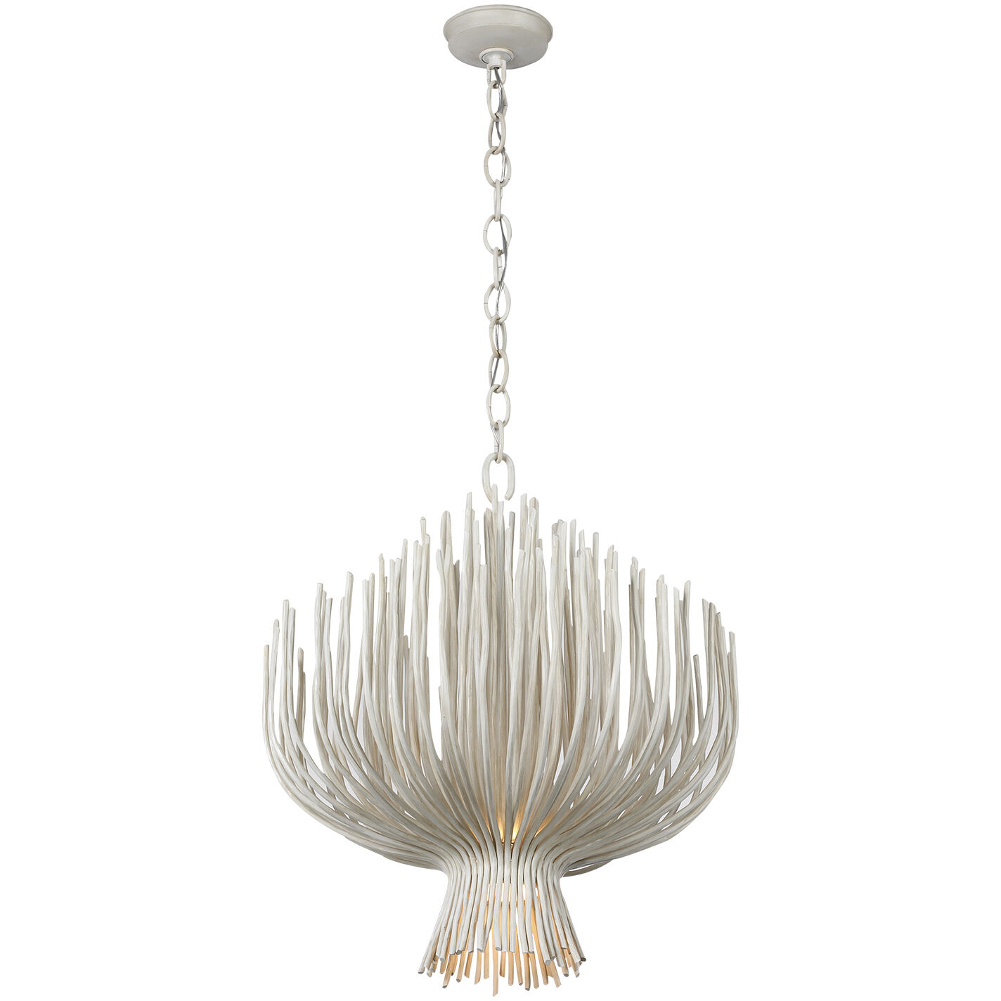 Chapman & Myers Astra LED 23.75 inch Waxed Plaster Sculpted Chandelier Ceiling Light