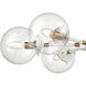 Boudreaux 6 Light 28 inch Matte White with Satin Brass Chandelier Ceiling Light