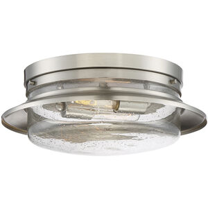 Dover 2 Light 15 inch Satin Platinum Flushmount Ceiling Light
