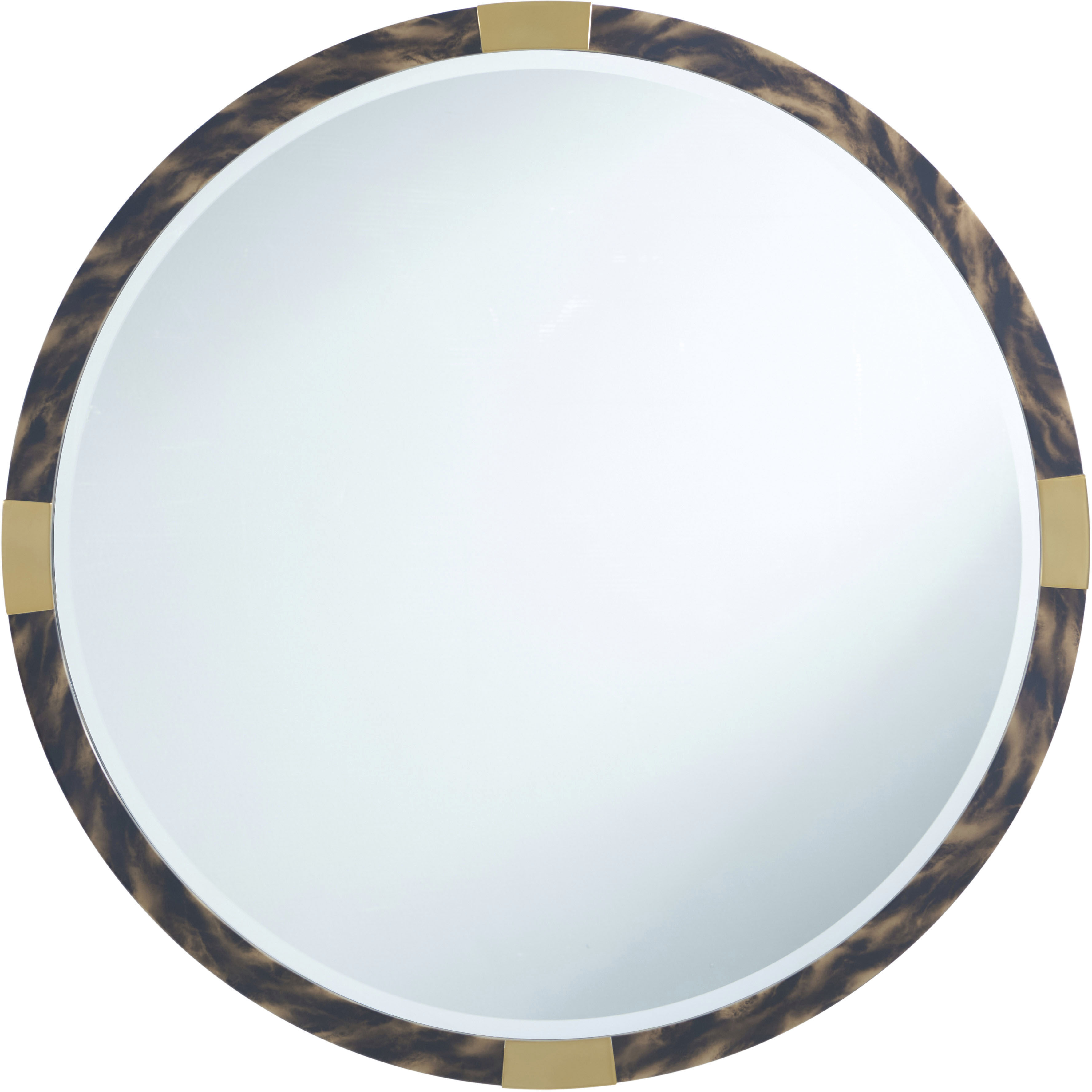 Arakan 41.75 X 41.75 inch Tortoise Wall Mirror, Wooden, Round Mirror
