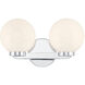 Ardeva 2 Light 14 inch Chrome Bathroom Vanity Light Wall Light