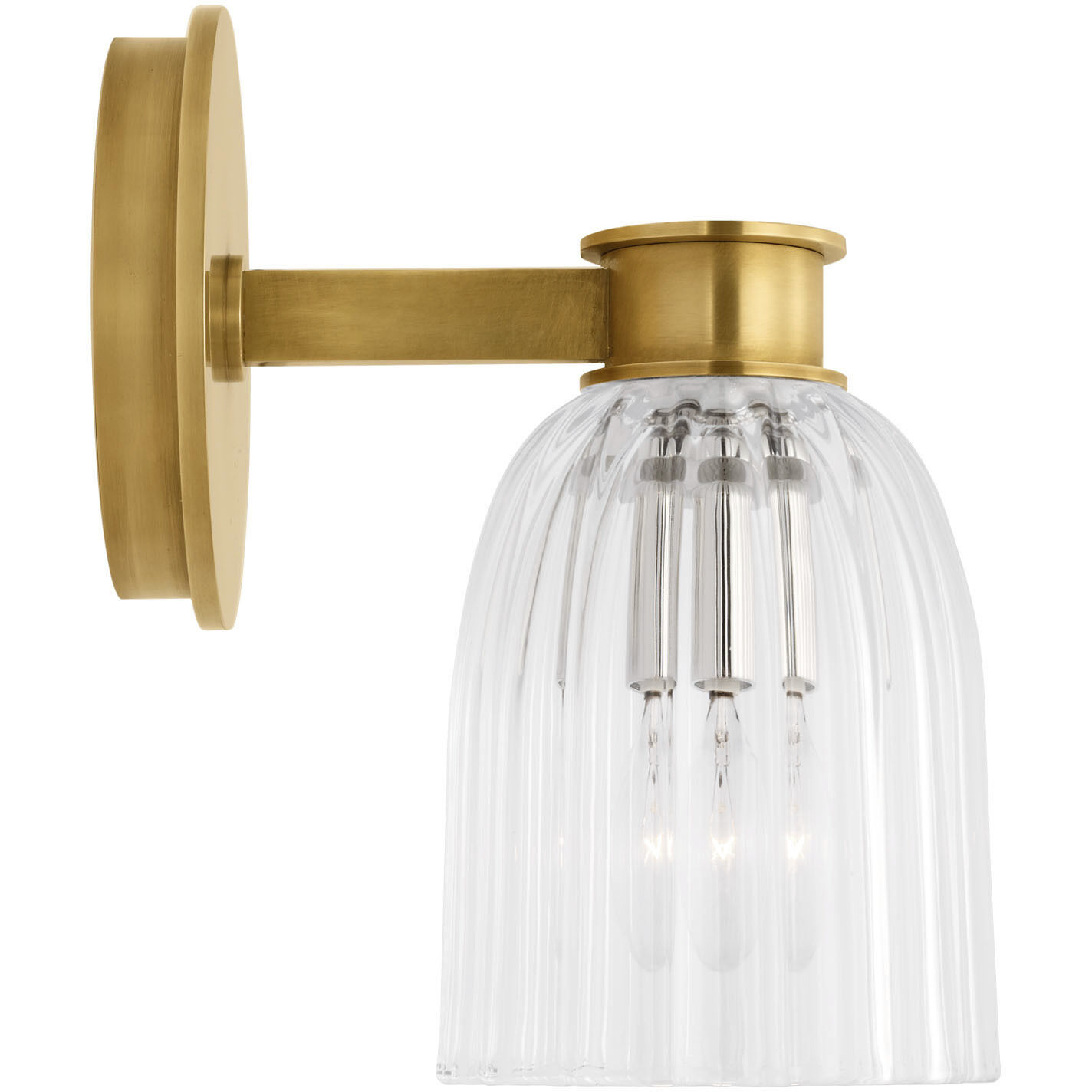 AERIN Asalea LED 5 inch Hand-Rubbed Antique Brass Single Sconce Wall Light