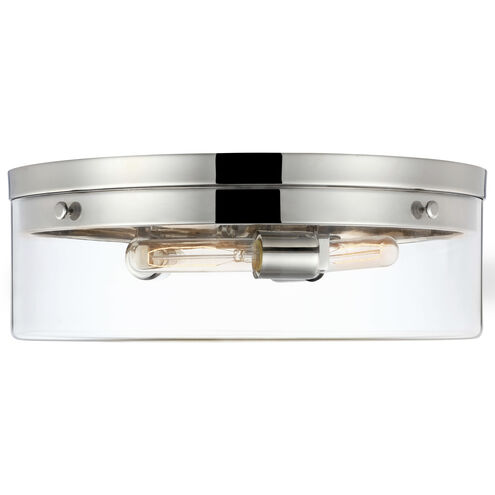Intersection 3 Light 17 inch Polished Nickel Flush Ceiling Light