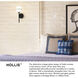 Hollis LED 15 inch Black Vanity Light Wall Light