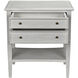 Oxford 30 X 28 inch White Wash Side Table, 2 Drawer