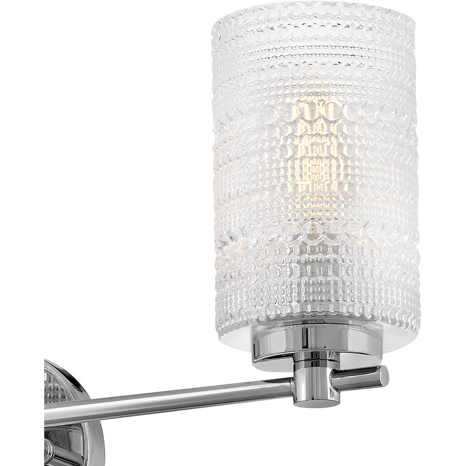 Mabel 3 Light 24.5 inch Chrome Bath Light Wall Light