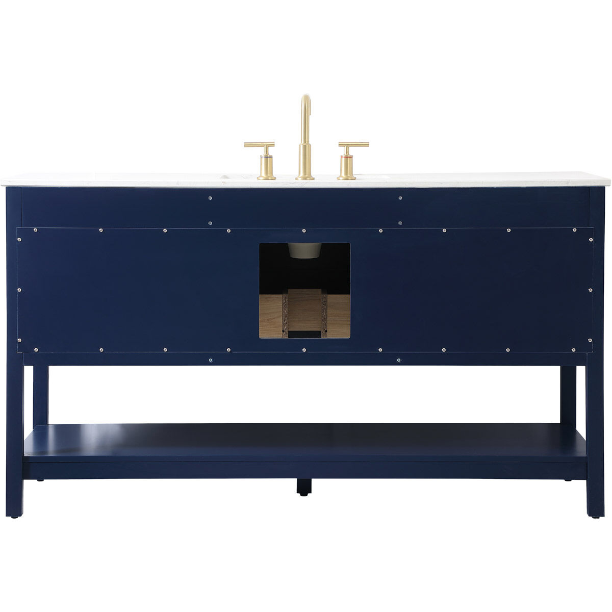 Sinclaire 60 X 22 X 34 inch Blue Vanity Sink Set