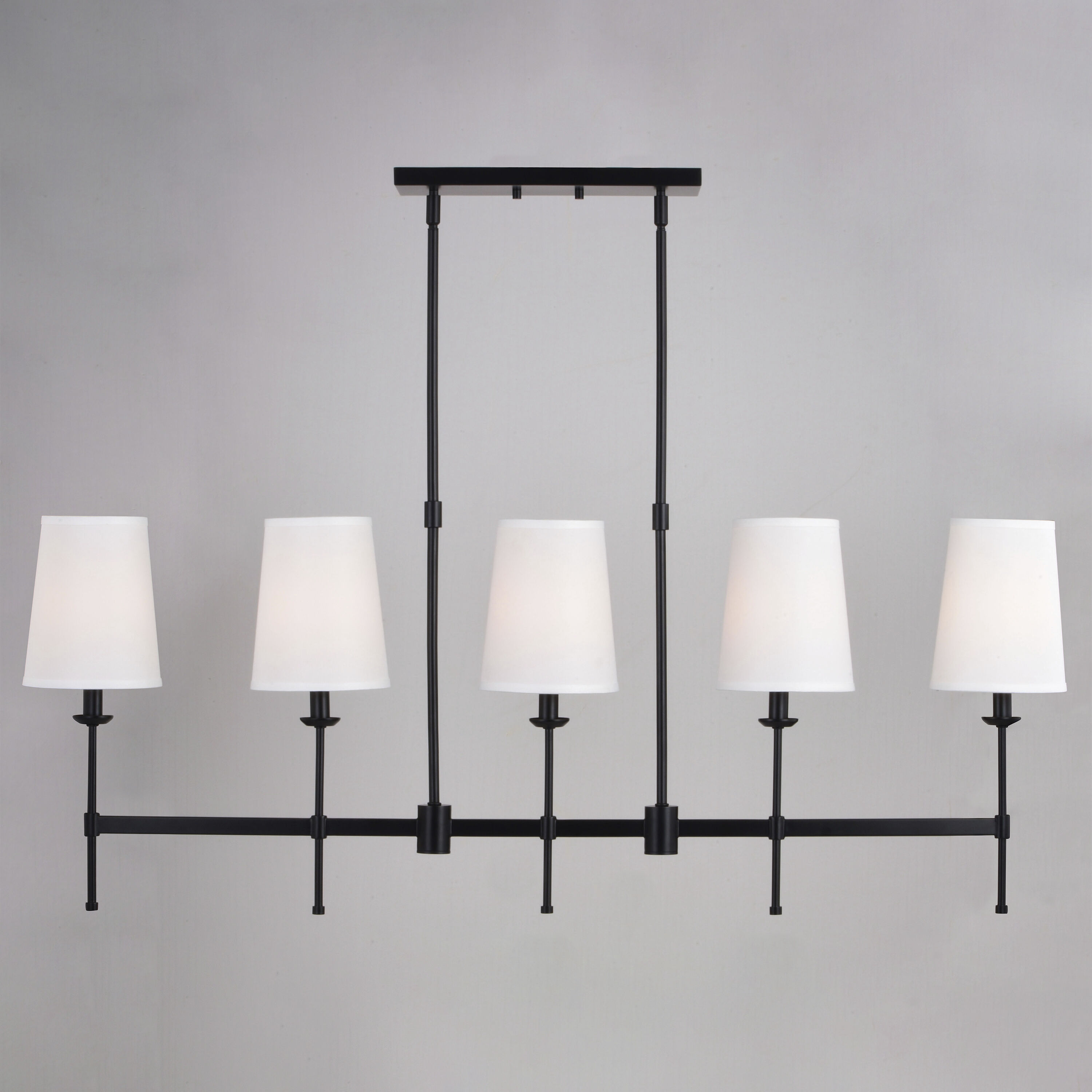 Camden LED 45.6 inch Matte Black Linear Chandelier Ceiling Light