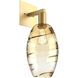 Ellisse 1 Light 6.5 inch Gilded Brass Indoor Sconce Wall Light in Ellisse Amber