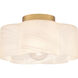 Lilly 1 Light 14 inch Brushed Weathered Brass Semi-Flush Mount Ceiling Light, Medium