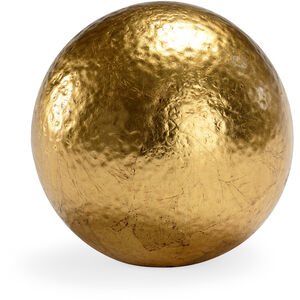 Claire Bell Gold Leaf Hammered Ball Accent, Large