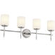 Ali 4 Light 32.5 inch Polished Nickel Bath Vanity Light Wall Light