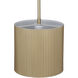 Scarlett 1 Light 8 inch Gold Pendant Ceiling Light