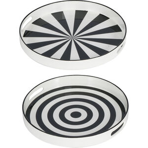 Quinn Black and White Tray, Set of 2