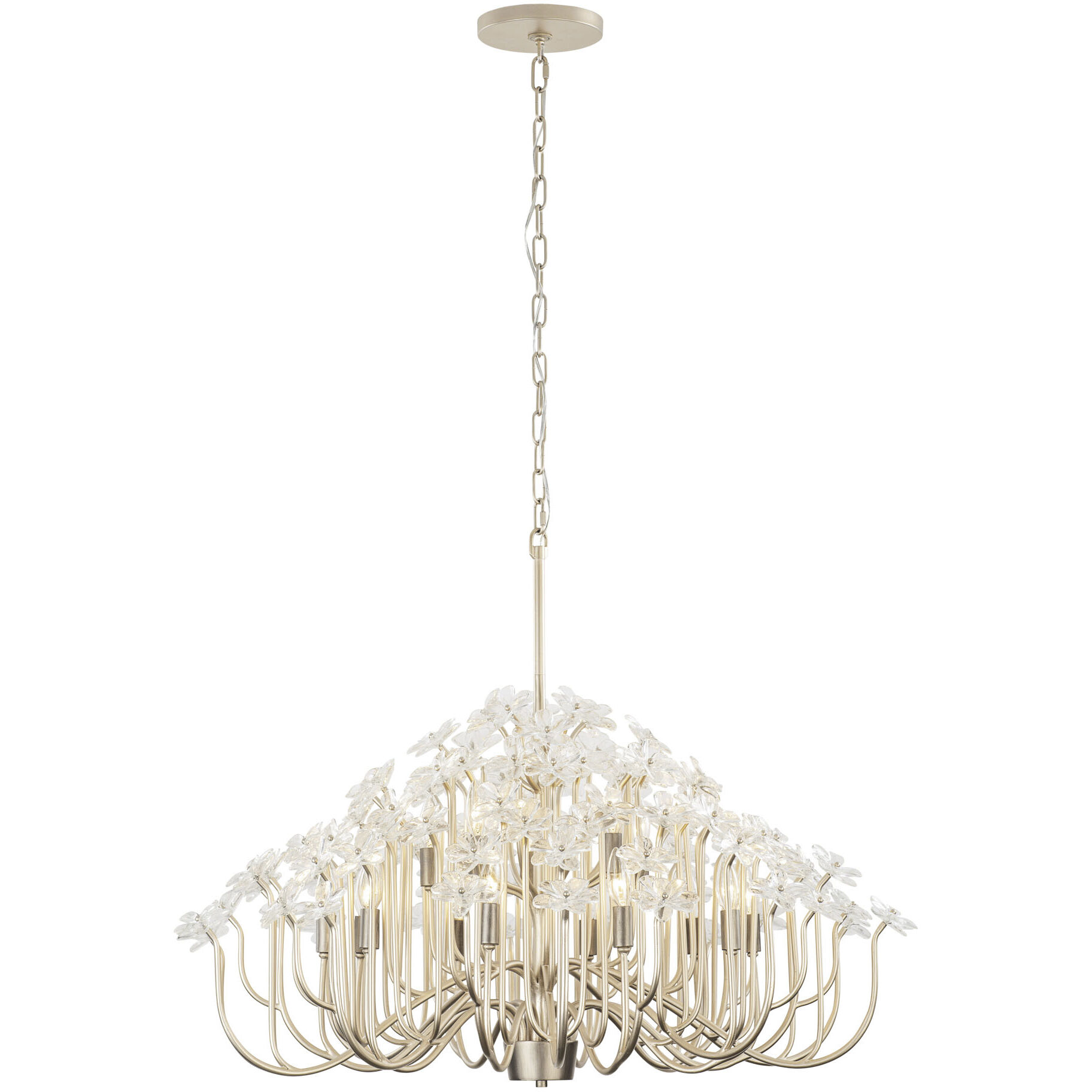 Wildflower 15 Light 40 inch Gold Dust/Artifact Chandelier Ceiling Light, Smithsonian Collaboration