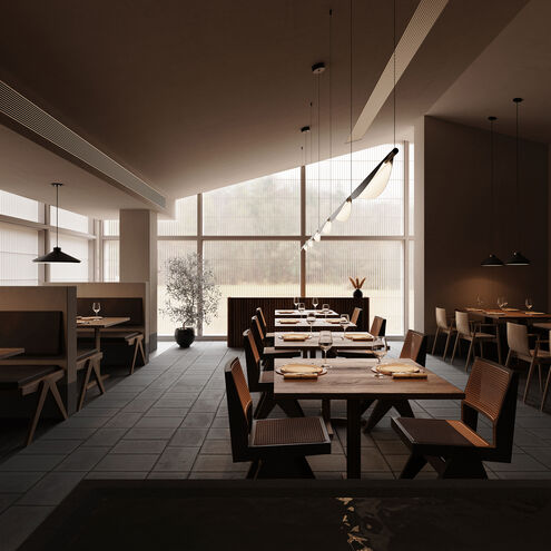 Tela LED 79 inch Satin Black Pendant Ceiling Light