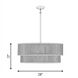 Ashburn 6 Light 28 inch Warm Brass and Rope Pendant Ceiling Light