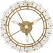 Simone LED 17.5 inch Burnished Gold Foyer Ceiling Light in Alabaster, Semi-flush Mount
