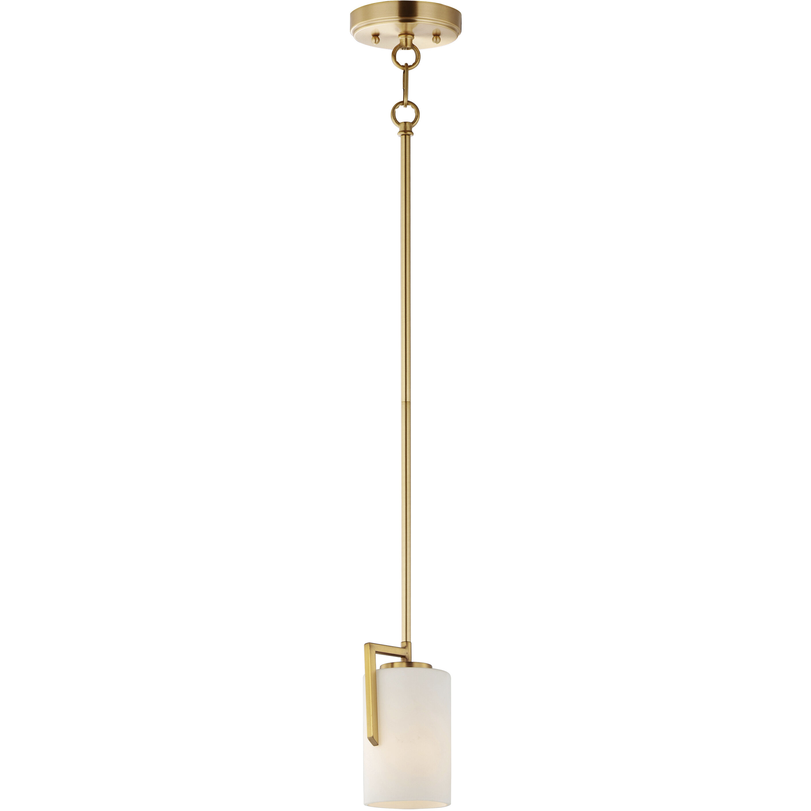 Dart 1 Light 4.5 inch Satin Brass Mini Pendant Ceiling Light