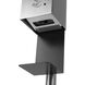 Luxe Satin Nickel Floor Standing Touchless Hand Sanitizer Dispenser