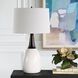 Fralin 30.5 inch 150.00 watt Crackled White Ceramic and Black Table Lamp Portable Light