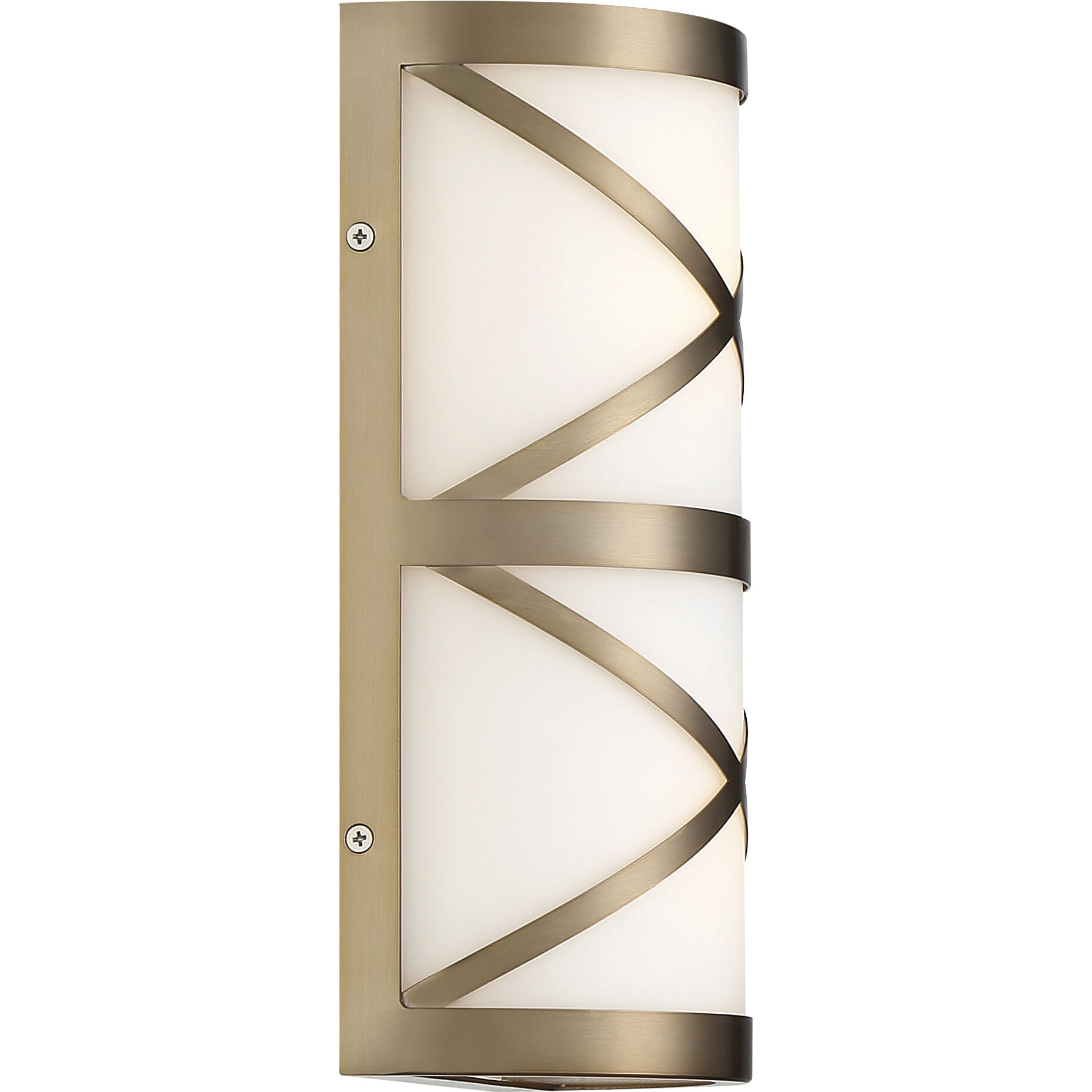 Sylph 2 Light 7 inch Burnished Brass and Satin White Vanity Light Wall Light