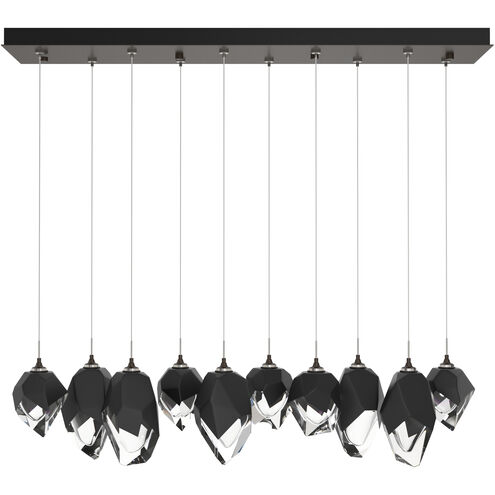 Chrysalis 10 Light 10.1 inch Oil Rubbed Bronze Pendant Ceiling Light in Black Crystal
