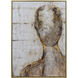 Silhouette II Brown and White and and Gold and Acrylic Accents Wall Art