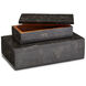 Black Bone 10.75 inch Black Boxes, Set of 2