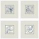 Pathways Blue and White and Metallic Framed Art, The Studio