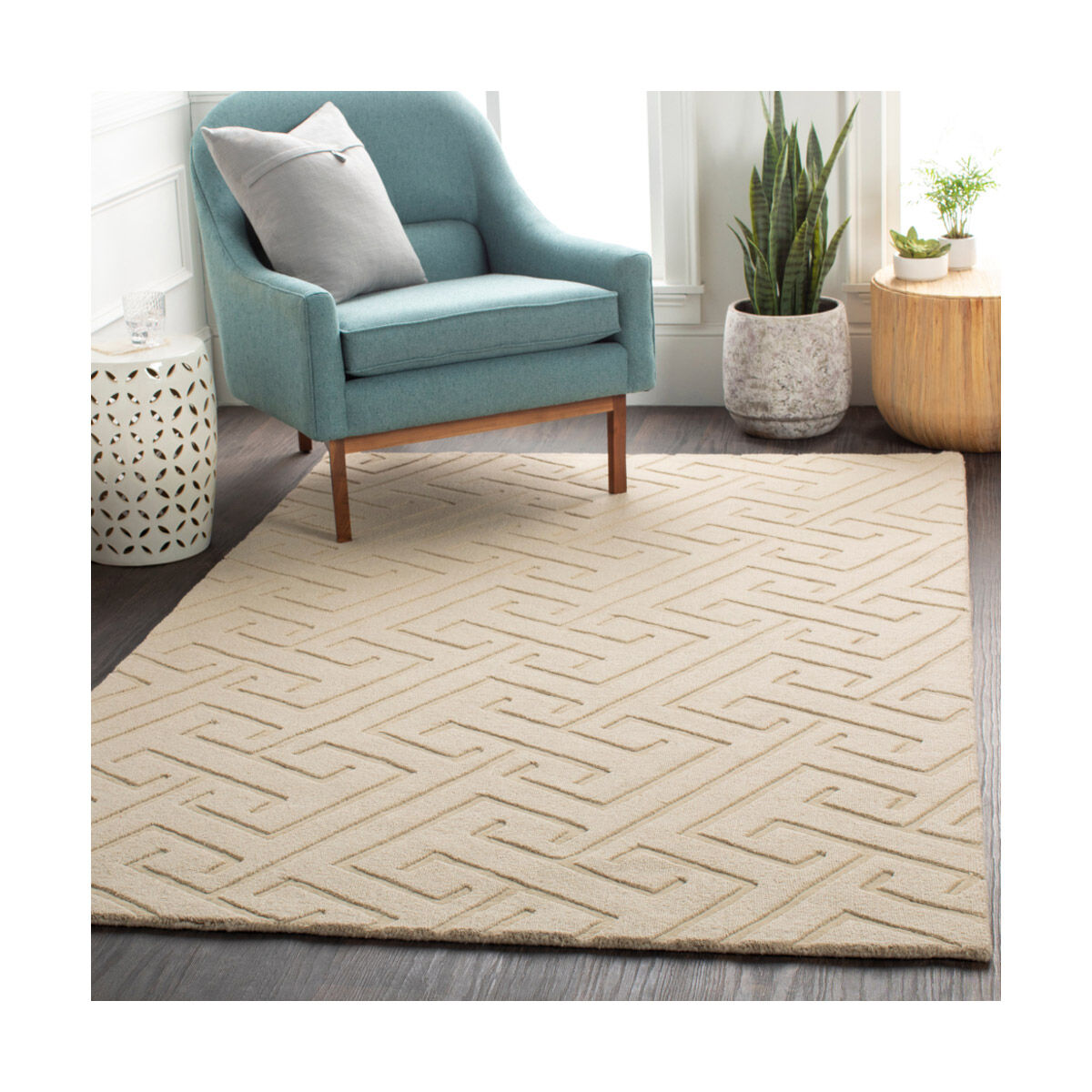 Mystique 96 X 30 inch Cream Rugs, Runner