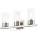 Carson 3 Light 23 inch Brushed Nickel Vanity Sconce Wall Light