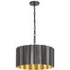 Allegra 1 Light 18 inch Gunmetal and Gold Single Pendant Ceiling Light