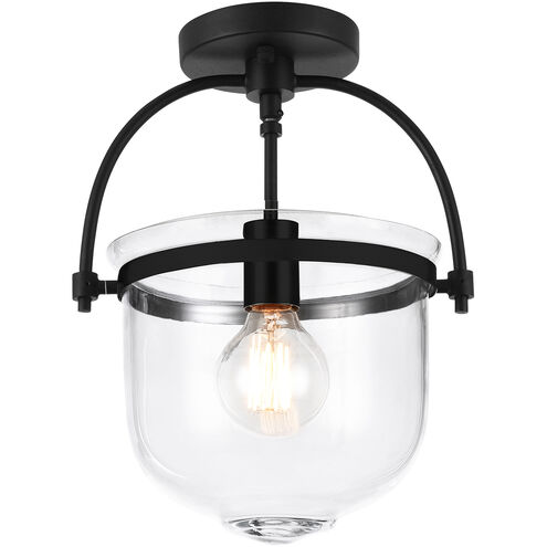 Ceramiche 1 Light 12 inch Matte Black Flush Mount Ceiling Light